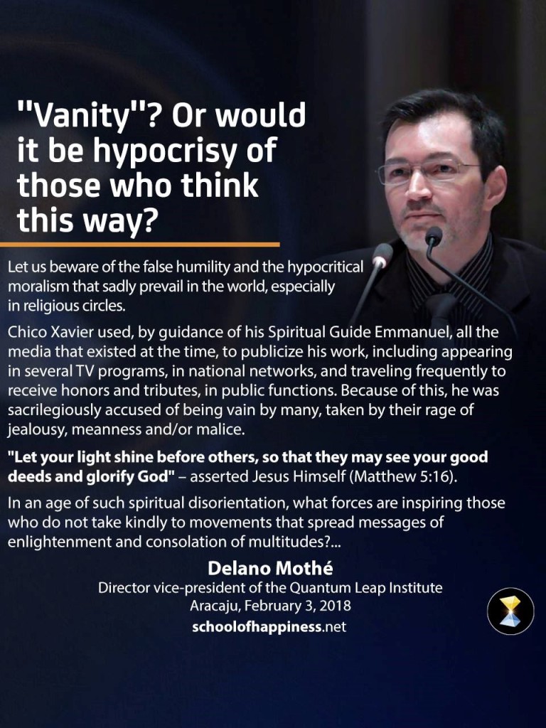 "Vanity"? Or would it be hypocrisy of those who think this way?